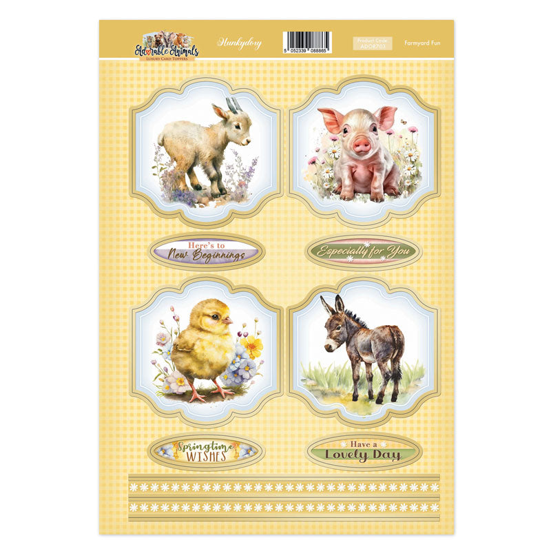 Feuille Décorative Thème Ferme Amusante