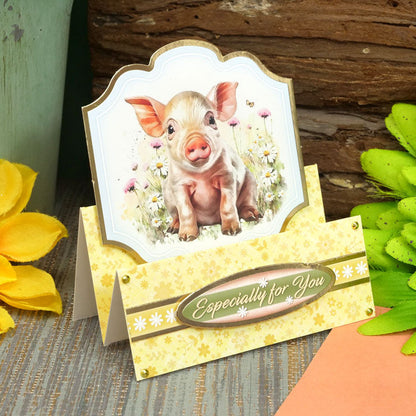 Feuille Décorative Thème Ferme Amusante