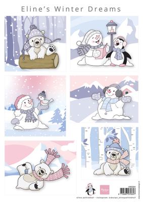 Marianne Design Feuille à découper A4 - Rêves d'hiver d'Eline