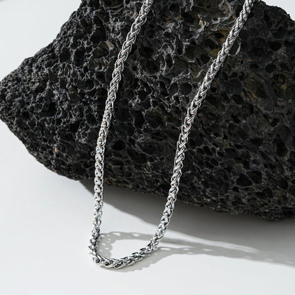 Style ALDGATE : Élégance Audacieuse - Collier Chaîne Byzantine Chunky de Largeur Moyenne en Argent.
