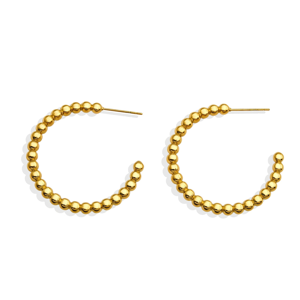 Boucles d'oreilles créoles perlées AMAIA