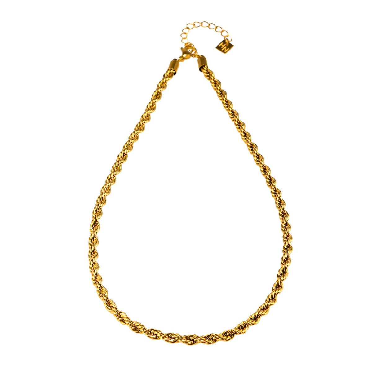ARKELEY Gold : Collier texturé chaîne corde épaisse