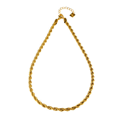ARKELEY Gold : Collier texturé chaîne corde épaisse