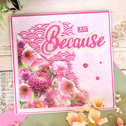 Un arc-en-ciel de fleurs, inserts et papiers