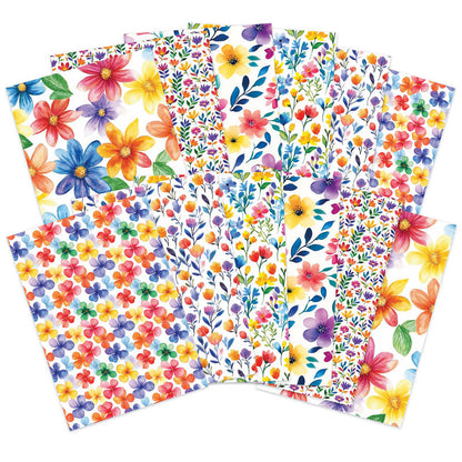 Packs de Cartes Design Adorable Scorable – Motifs Floraux Arc-en-Ciel