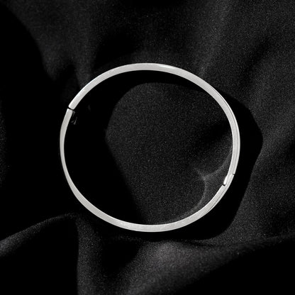 ATTILI : Bracelet jonc minimaliste classique en argent