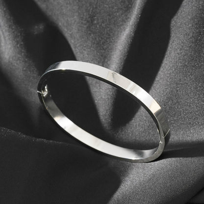 ATTILI : Bracelet jonc minimaliste classique en argent