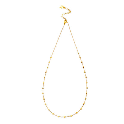 AUREOLE Gold: Essential Daily Chain with Delicate Square Beads