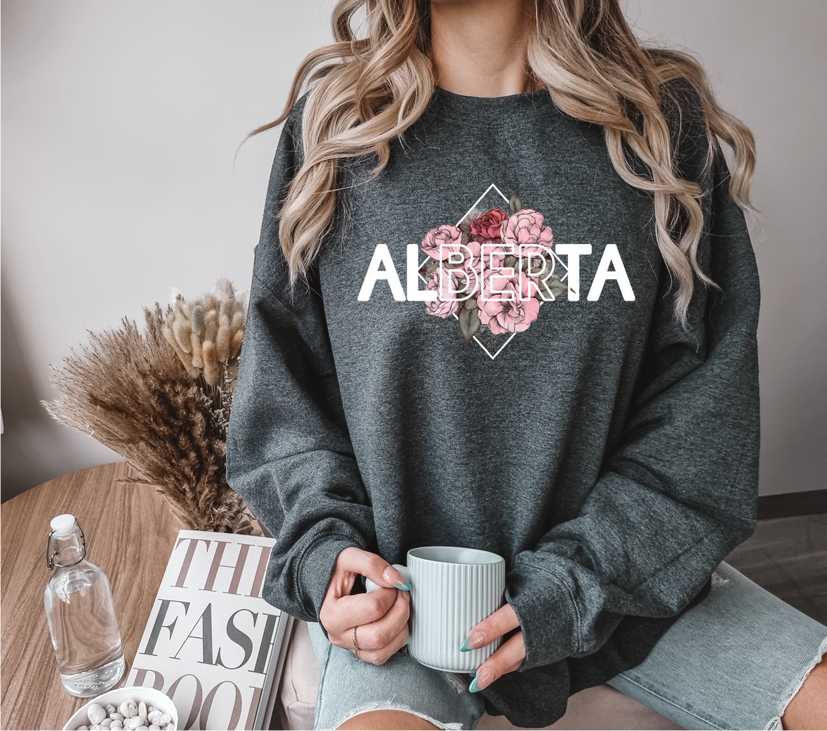 Chandail unisexe col rond Alberta Diamond | Vêtements Alberta