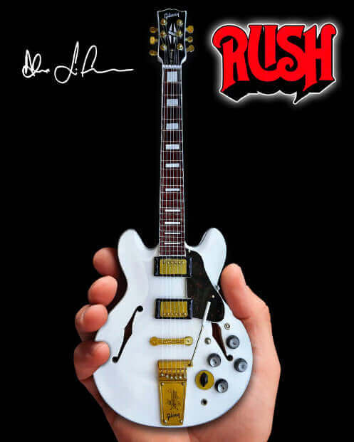 Miniature de guitare Gibson Alpine White ES-355 Signature Alex Lifeson - Sous licence officielle