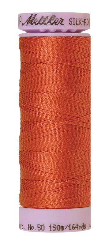 Fil de coton Mettler Silk-finish 50wt, 164 verges/150 m, Ocre rougeâtre