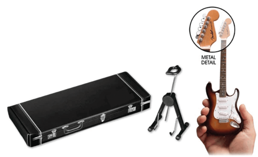 Réplique miniature de la guitare Joe Satriani Silver Surfer