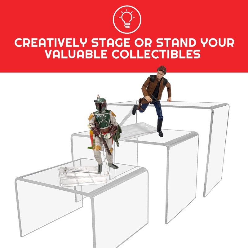EVORETRO Articulated Plastic Stands for 3.75 and 6 Inches Action Figure