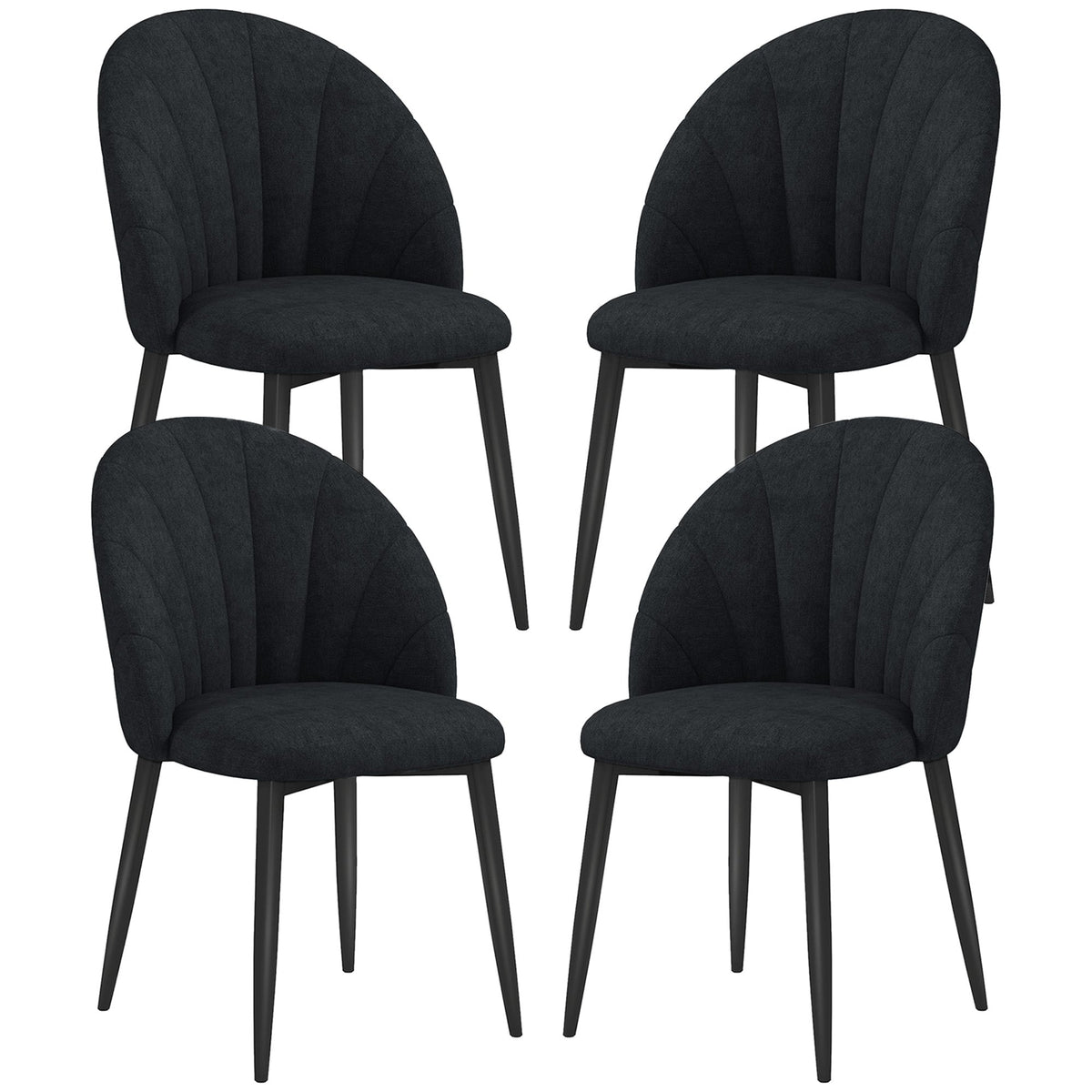 Skylar Modern Dining Chairs Set of 4-Black