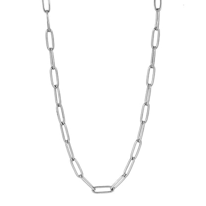Collier BARNSBURY : Collier maillons trombone en argent – 55 cm