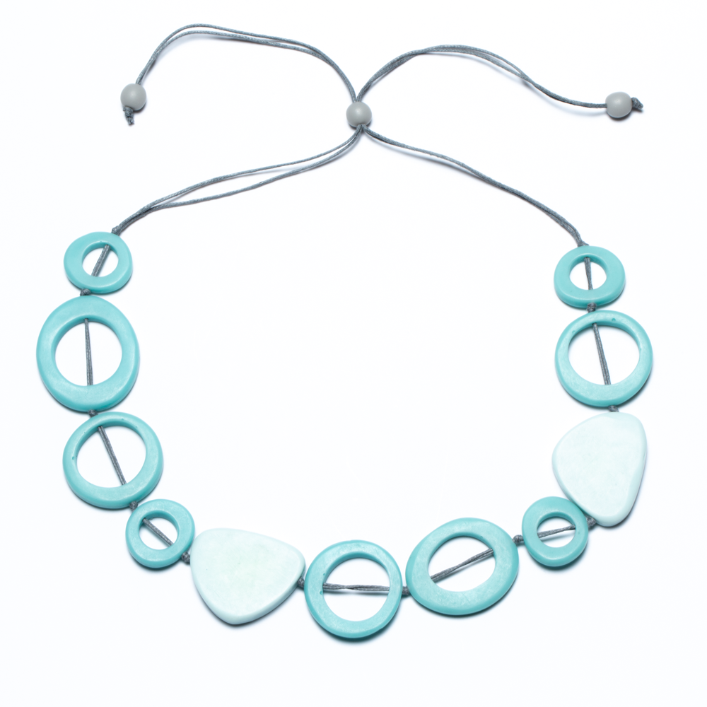 Resin Hoop & Triangle Necklace