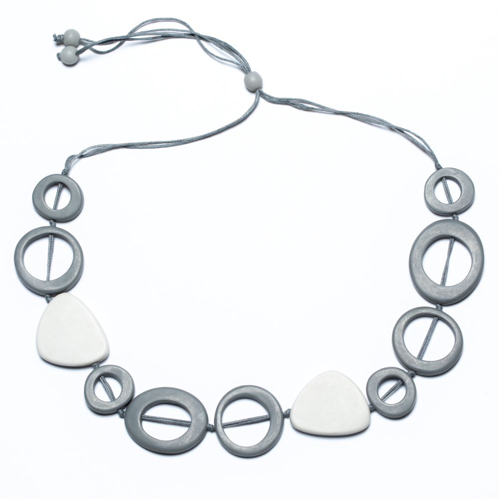 Resin Hoop & Triangle Necklace