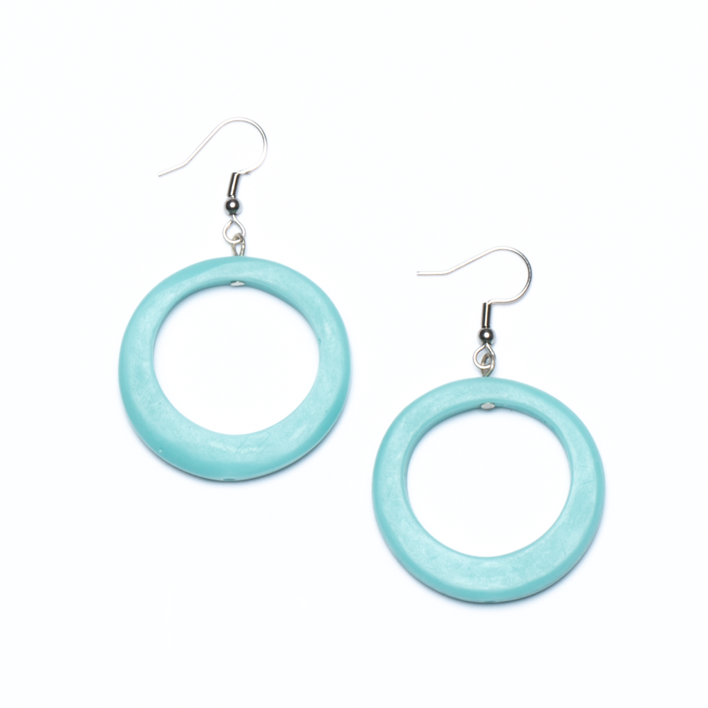 Boucles d'oreilles créoles simples en résine