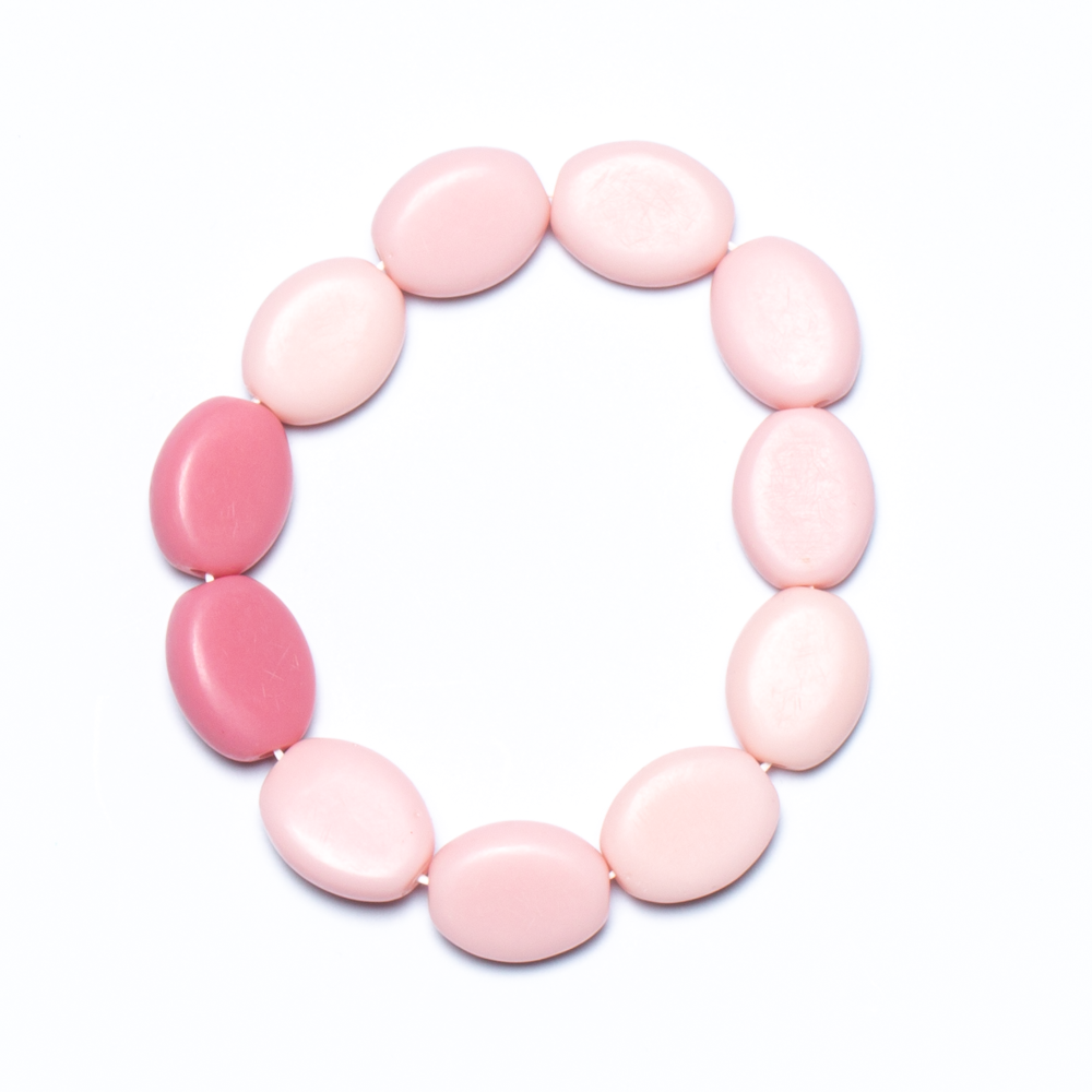 Resin Two Tone Elasticated Bracelet