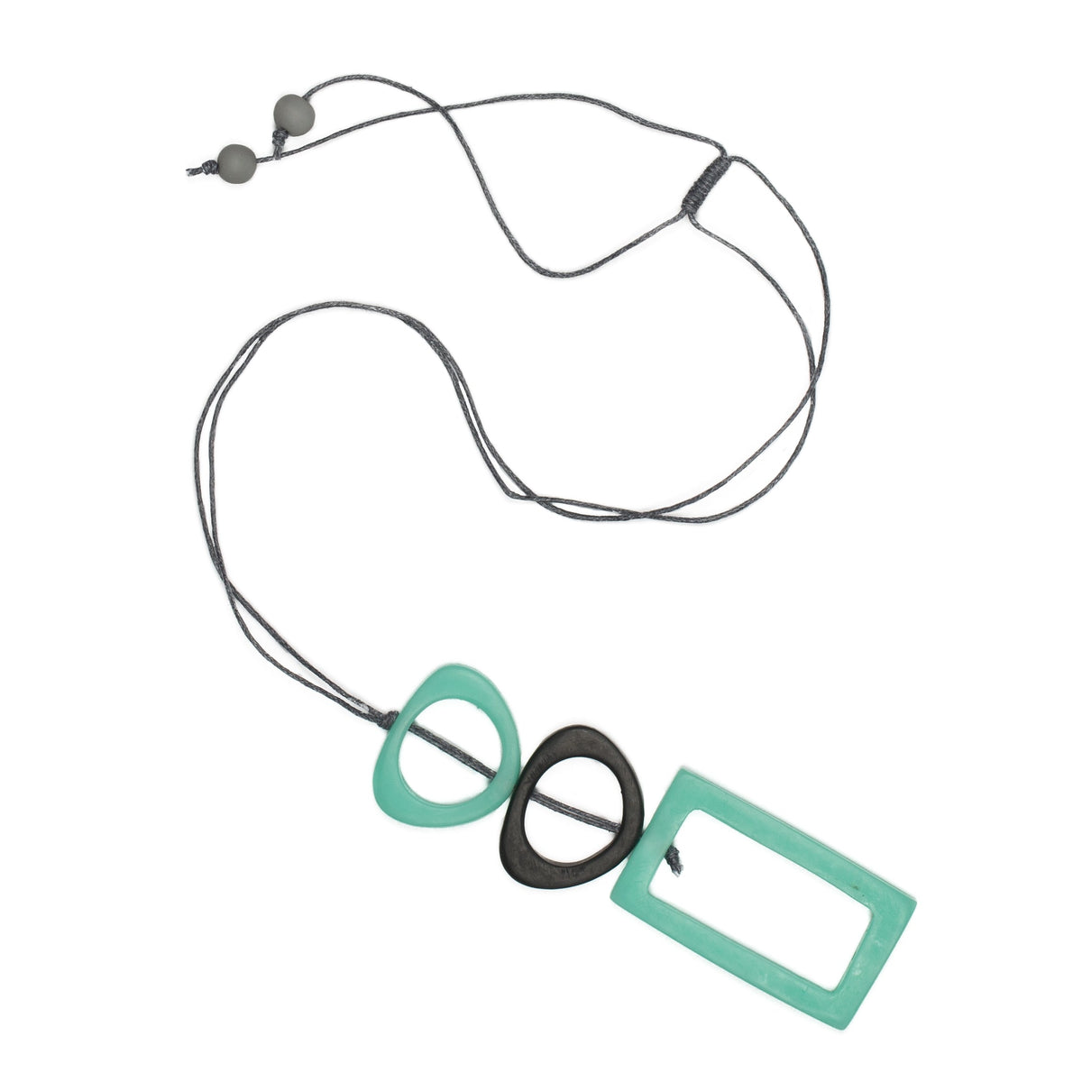 Resin Rectangular Hoop Pendant
