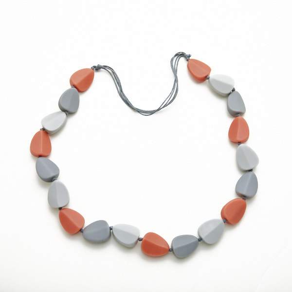 Long Resin Pebble Necklace