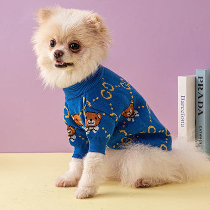 Pull tricoté chien Aurora Gigi Bear | Pull douillet pour chien à l'effigie d'un personnage