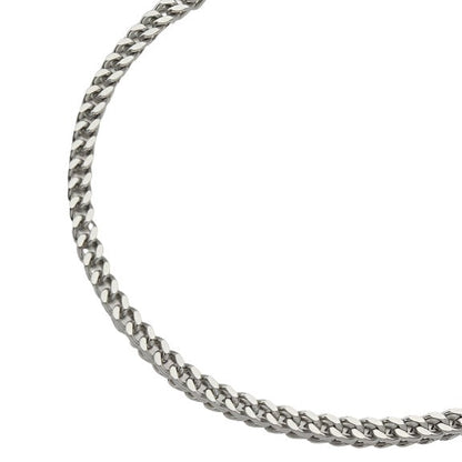 BILLIE Silver (White Gold): Cuban Link Chain Silver Bracelet