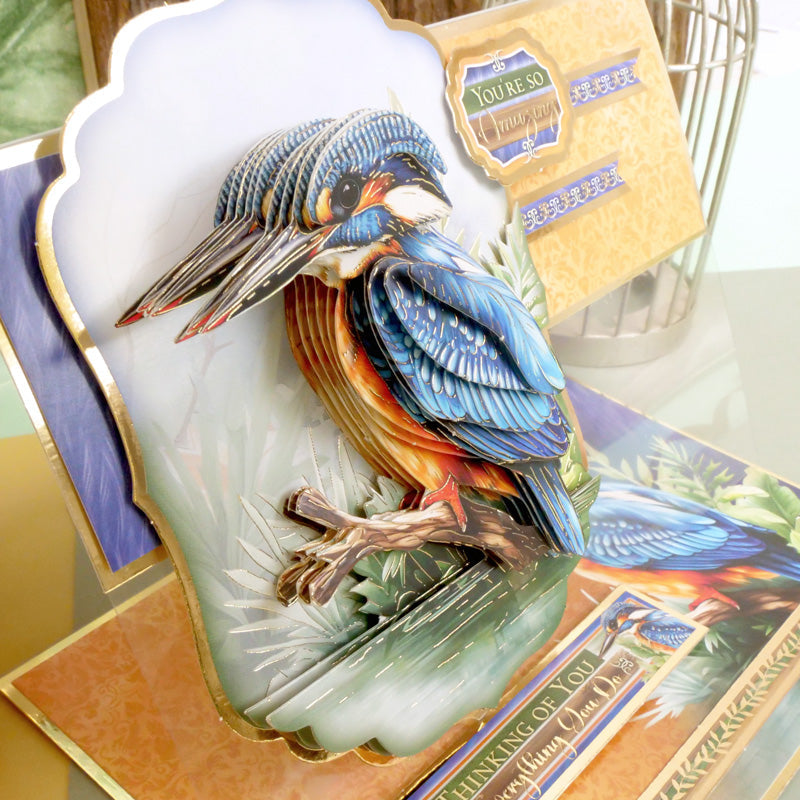 Magnifique ensemble de décoration d'oiseaux - Martin-pêcheur coloré