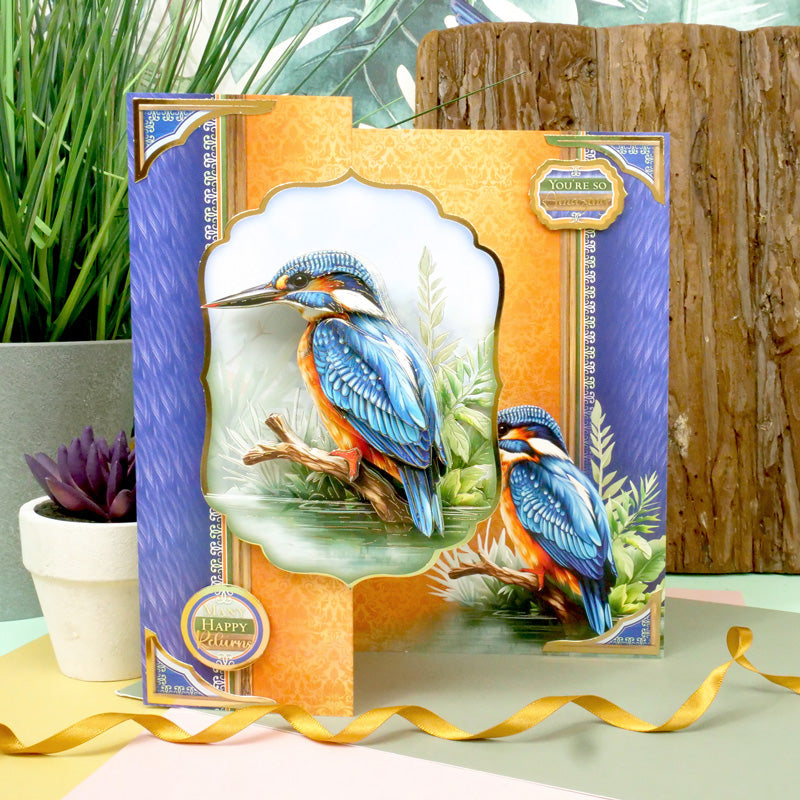 Magnifique ensemble de décoration d'oiseaux - Martin-pêcheur coloré