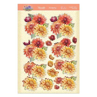 Set Deco-Large En Pleine Floraison - Dahlias Enchantants