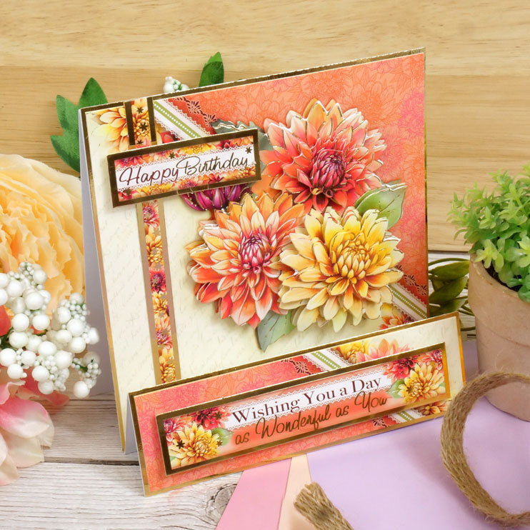 Set Deco-Large En Pleine Floraison - Dahlias Enchantants
