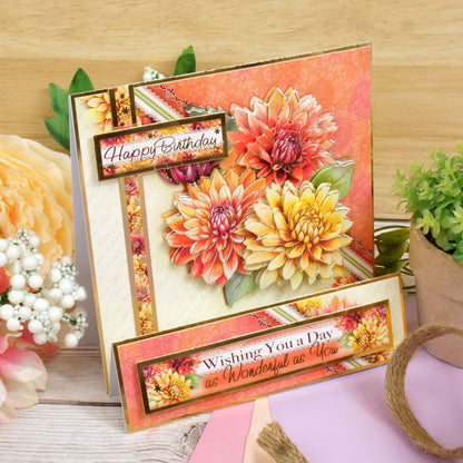 Set Deco-Large En Pleine Floraison - Dahlias Enchantants