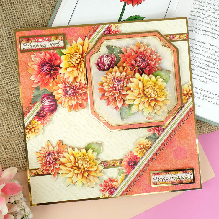 Set Deco-Large En Pleine Floraison - Dahlias Enchantants
