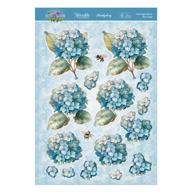 Set Deco-Large "En pleine floraison" - Fleur d'hortensia