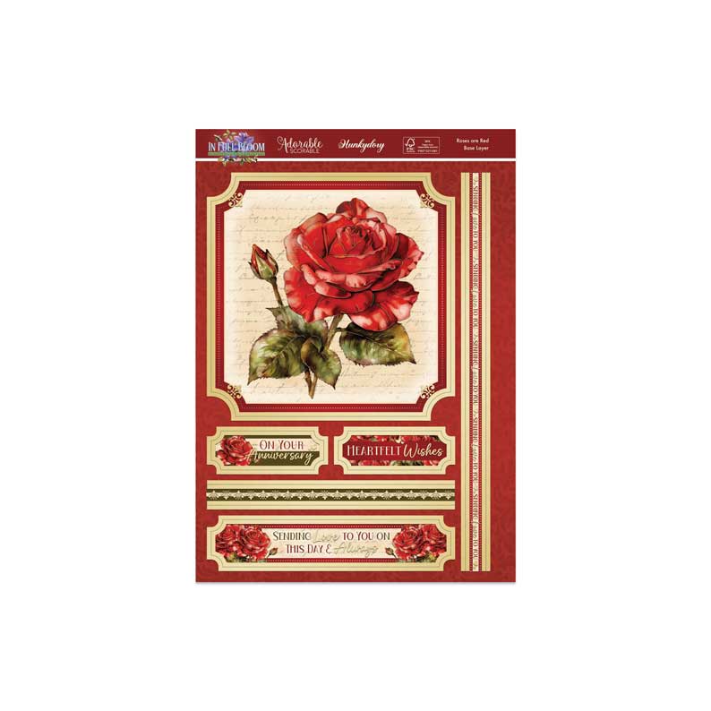 Set de Découpes Deco-Large Éclosion Complète - Roses Rouges