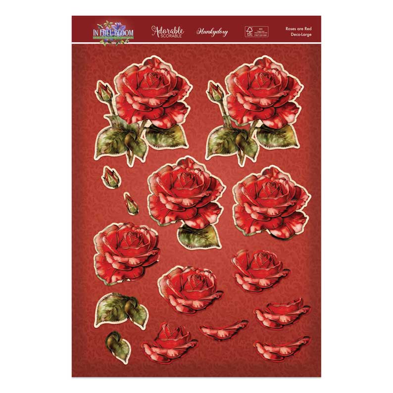 Set de Découpes Deco-Large Éclosion Complète - Roses Rouges