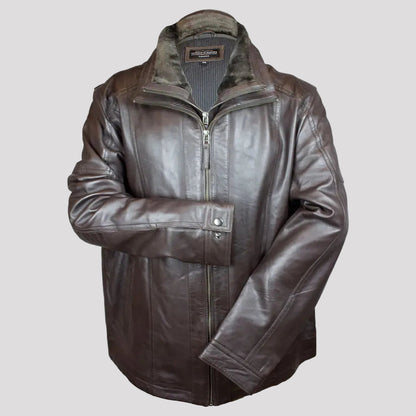 BOL Men's Cardian Bomber Lambskin Leather Jacket