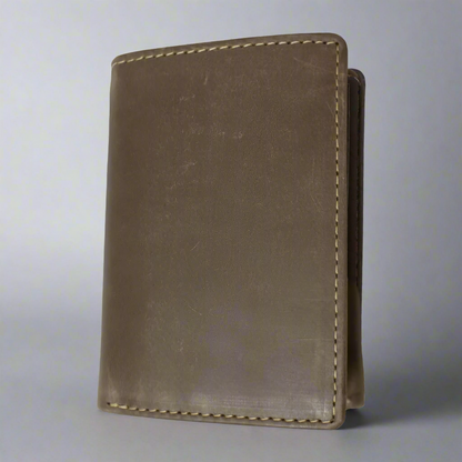 JBG Men’s Trifold Leather Flip-up Wallet. Genuine Distressed Leather RFID Blocking Wallet