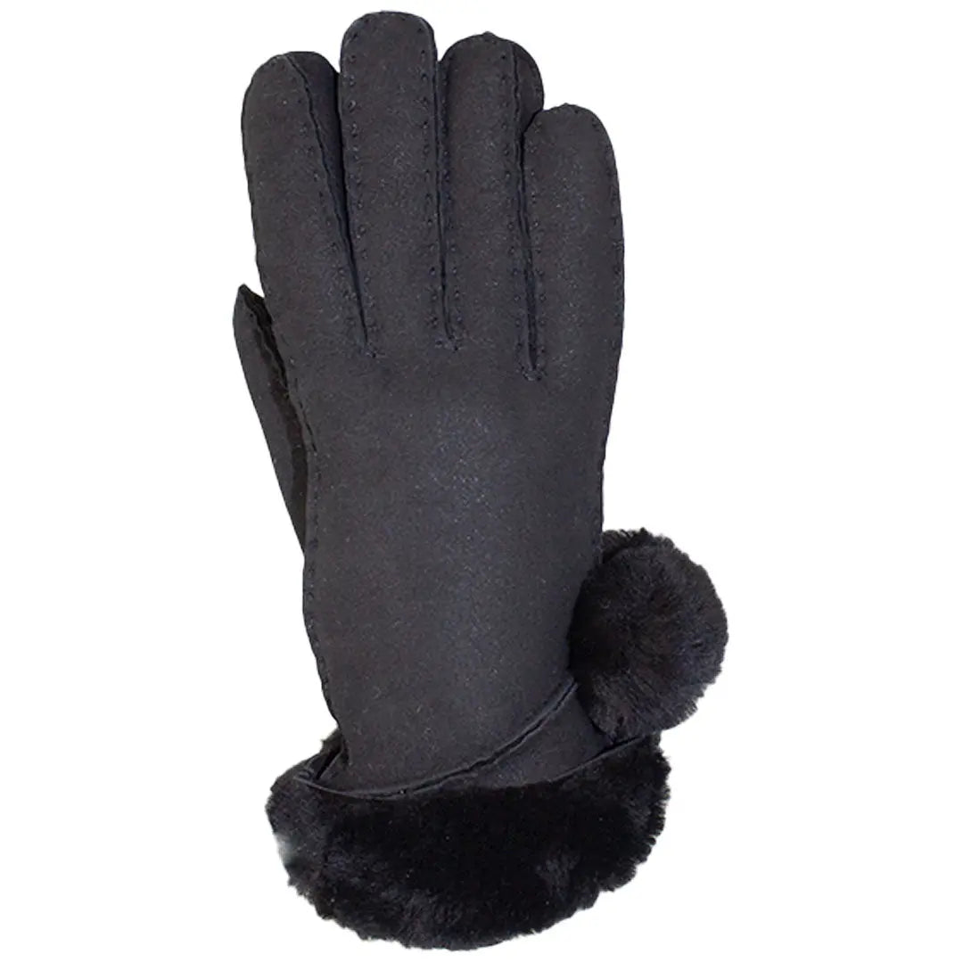Gants en peau de mouton mérinos cousus main à pompons BOL pour femme