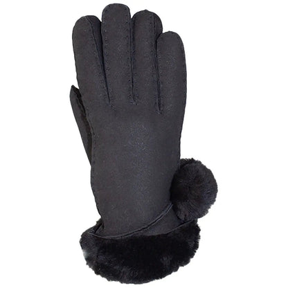 Gants en peau de mouton mérinos cousus main à pompons BOL pour femme