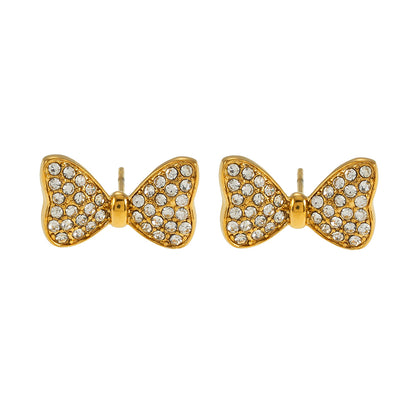BOWEN : boucles d'oreilles clous en forme d'arc avec oxyde de zirconium (CZ) serti.