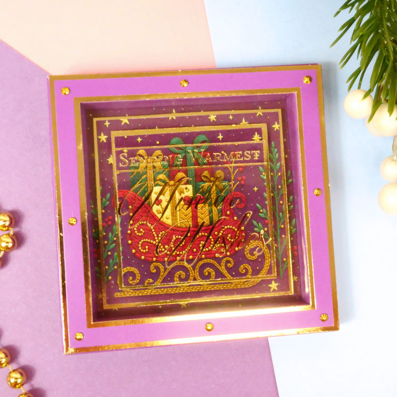 An Embroidered Christmas Square Pocket Pad