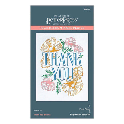 Thank You Blooms - Plaques d'impression pour l'enregistrement de la collection BetterPress Place & Press Registration