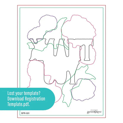 Thank You Blooms - Plaques d'impression pour l'enregistrement de la collection BetterPress Place & Press Registration