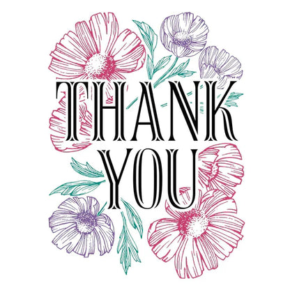 Thank You Blooms - Plaques d'impression pour l'enregistrement de la collection BetterPress Place & Press Registration