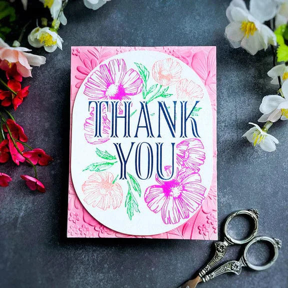 Thank You Blooms - Plaques d'impression pour l'enregistrement de la collection BetterPress Place & Press Registration