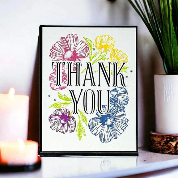 Thank You Blooms - Plaques d'impression pour l'enregistrement de la collection BetterPress Place & Press Registration