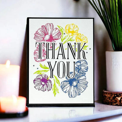 Thank You Blooms - Plaques d'impression pour l'enregistrement de la collection BetterPress Place & Press Registration
