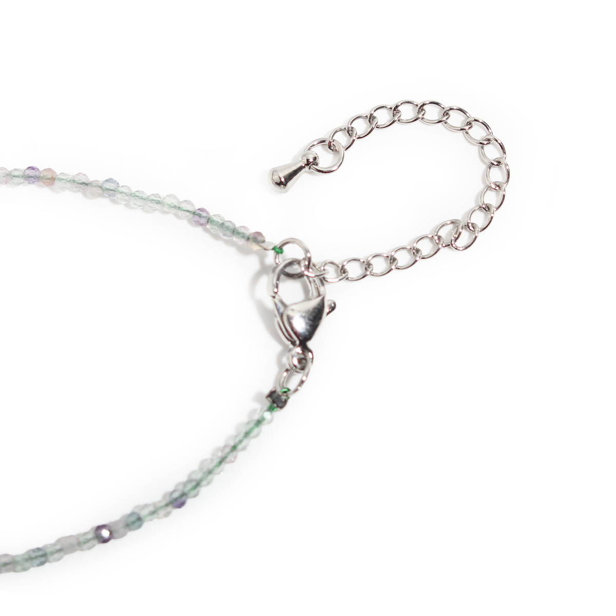 Purple and Green Fluorite Bracelet - 2-3mm