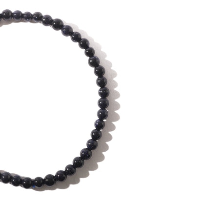 Goldstone Blue Round Bracelet (Synthetic)